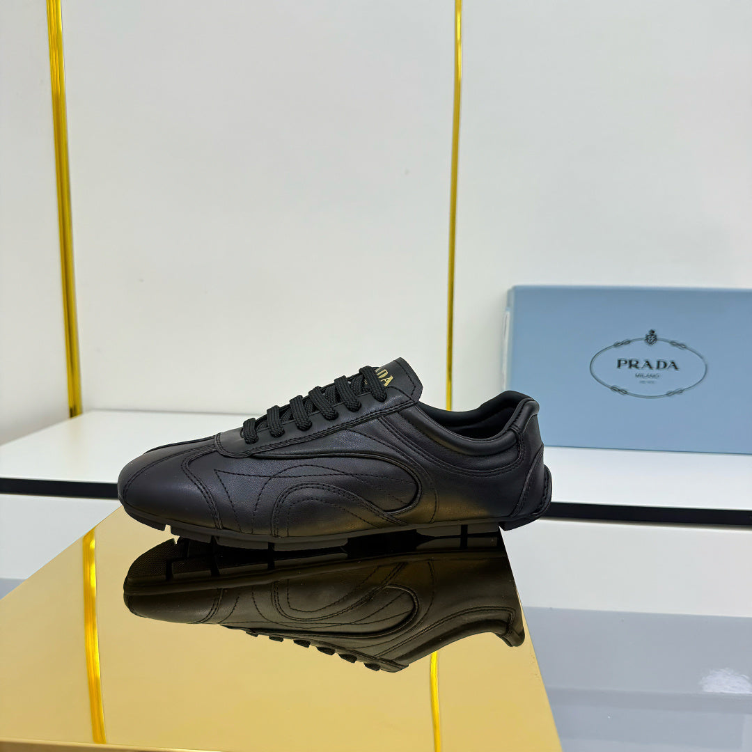 Prada 26s Montecarlo Re-Edition Sneakers Black Leather 986633