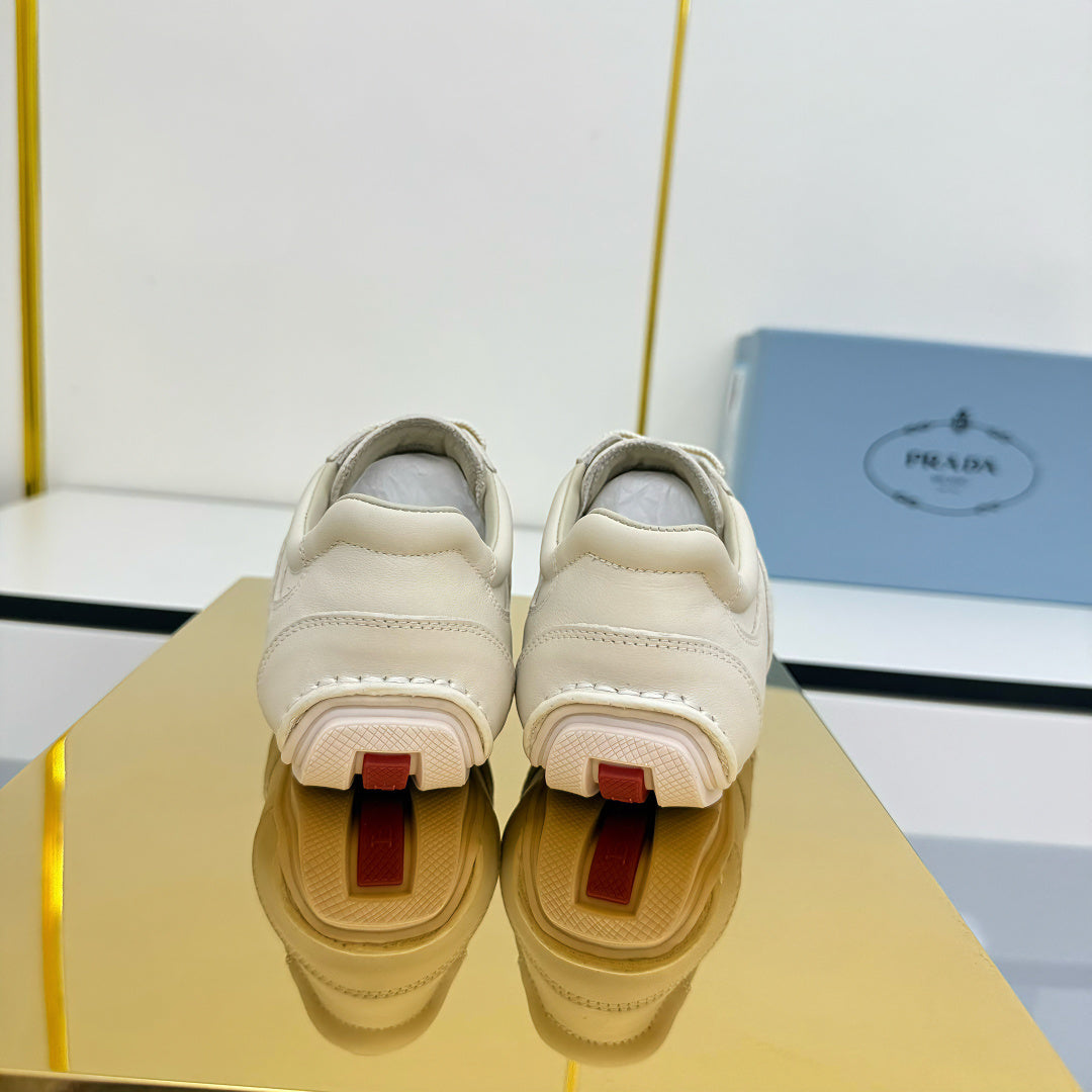 Prada 26s Montecarlo Re-Edition Sneakers Ivory Leather 986634