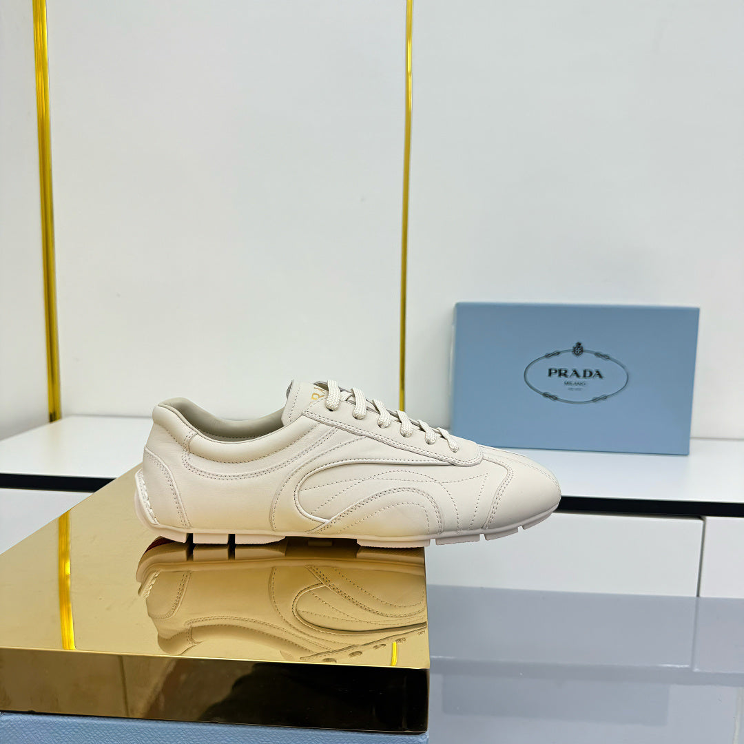 Prada 26s Montecarlo Re-Edition Sneakers Ivory Leather 986634