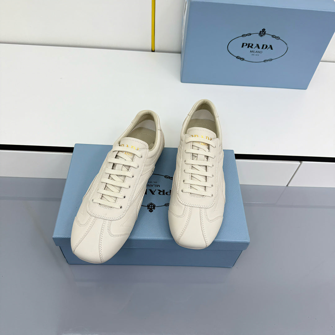 Prada 26s Montecarlo Re-Edition Sneakers Ivory Leather 986634