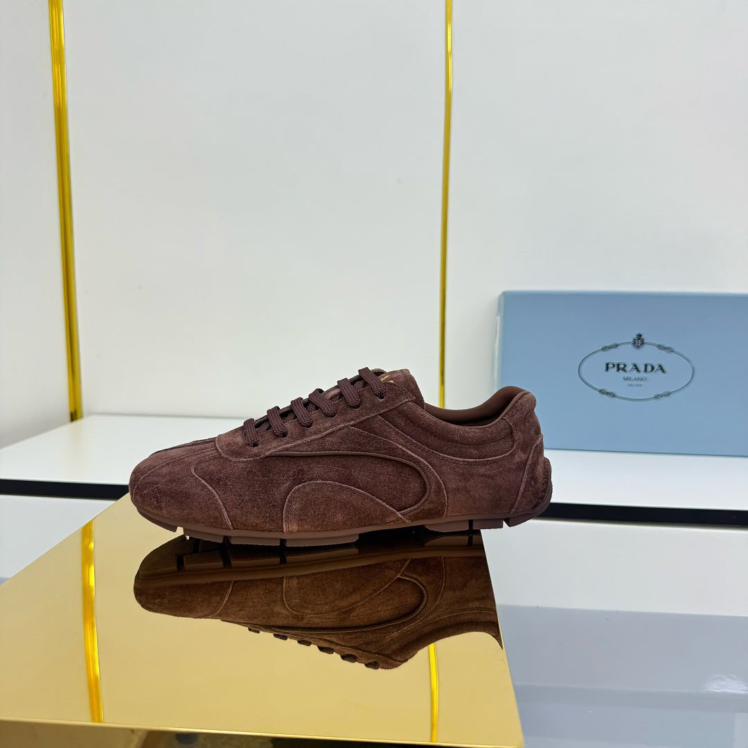 Prada 26s Montecarlo Re-Edition Sneakers Dark Brown Suede 986637