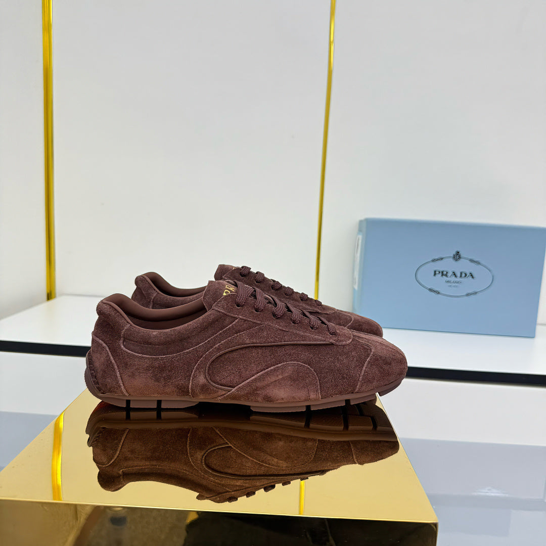 Prada 26s Montecarlo Re-Edition Sneakers Dark Brown Suede 986637