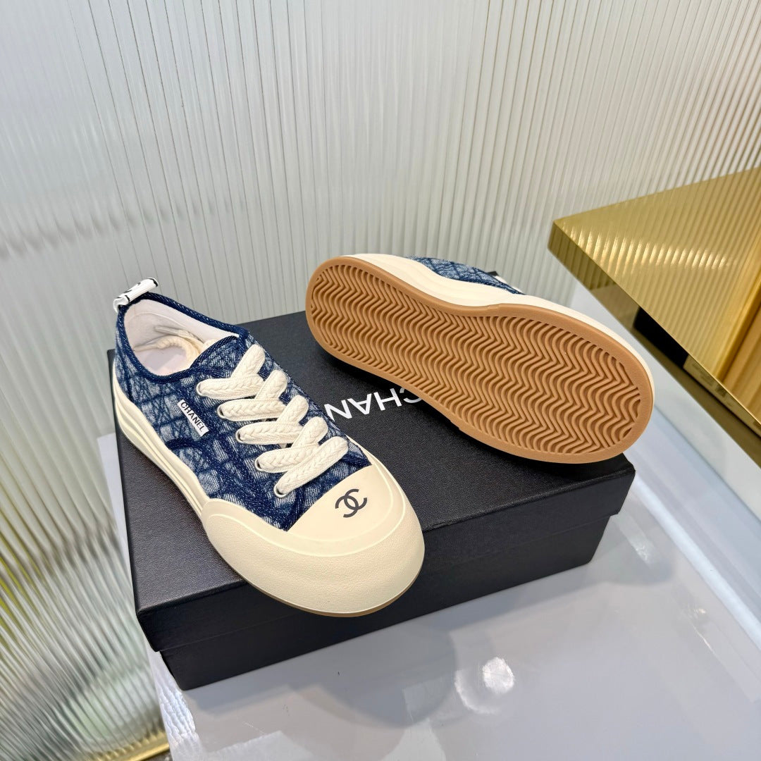CC 26s Biscuit Shoes Blue White Sheepskin Denim 927710