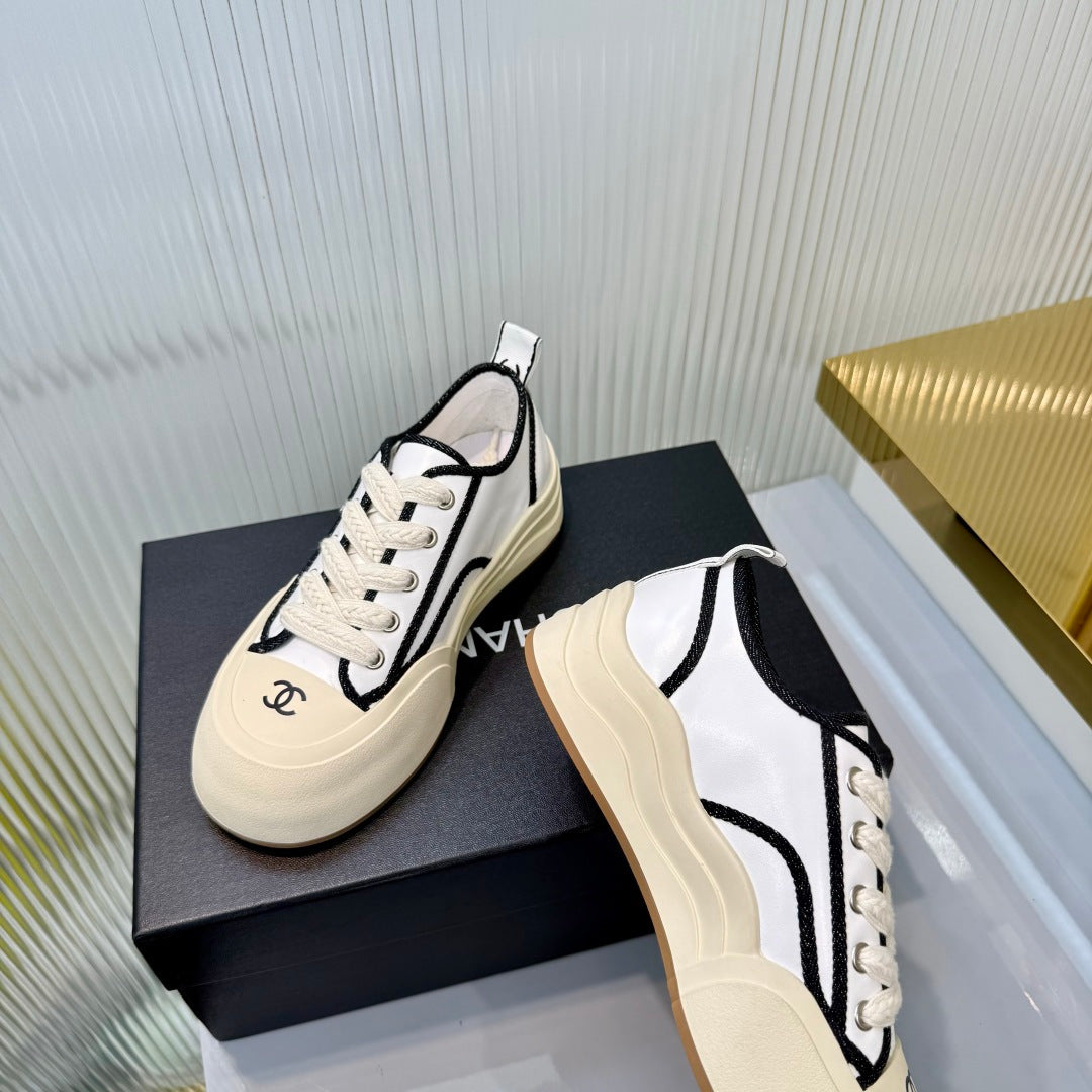 CC 26s Biscuit Shoes White Fabric Sheepskin 927713