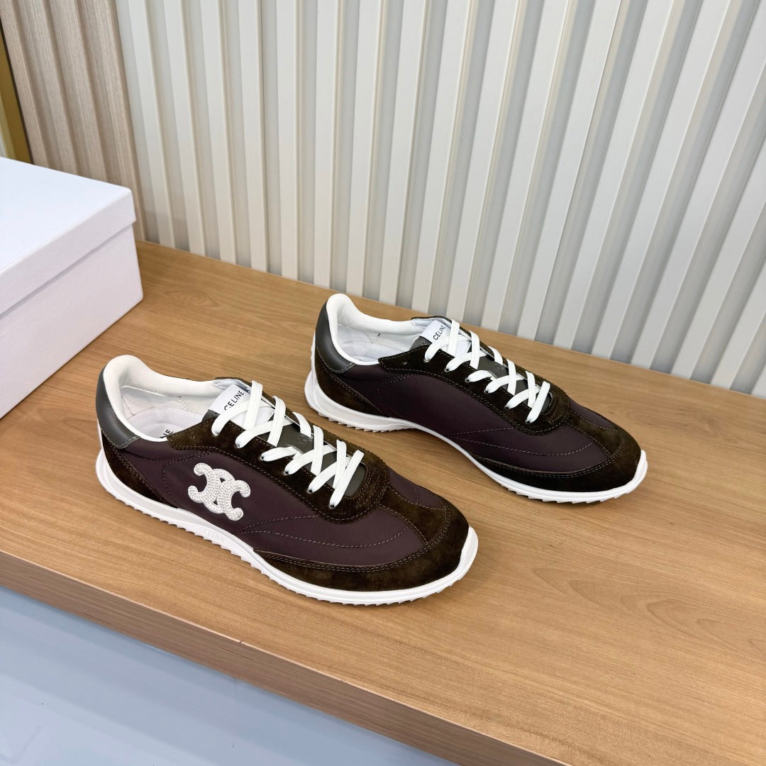 Celine 26s Racer Sneakers Black Fabric Suede 987339