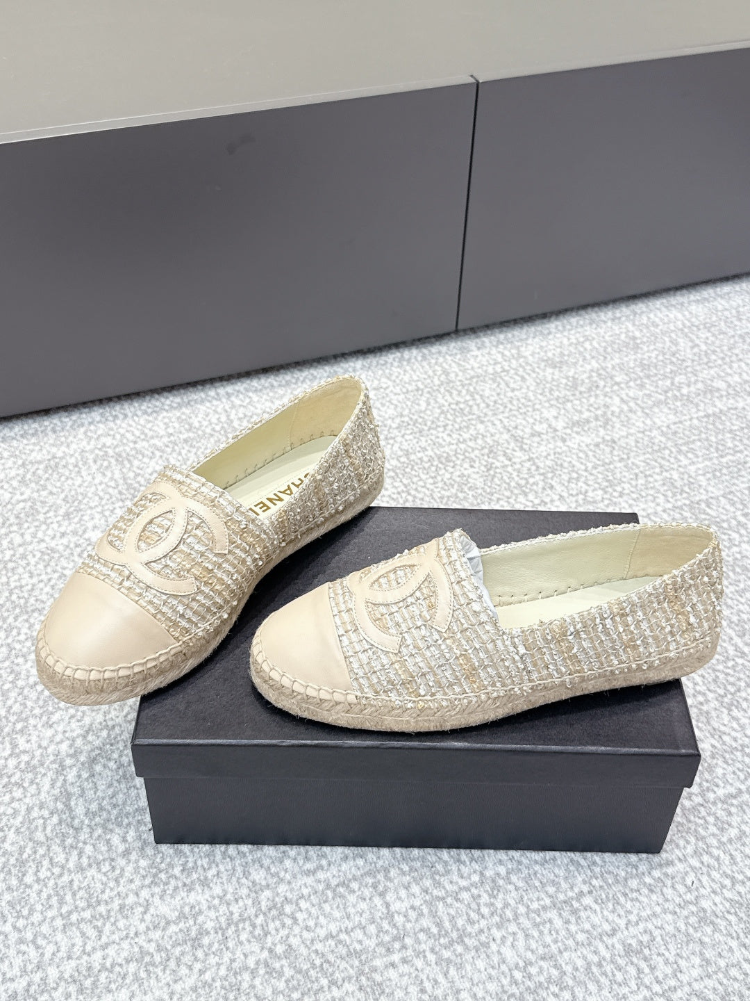 CC Espadrilles Beige Tweed 653920