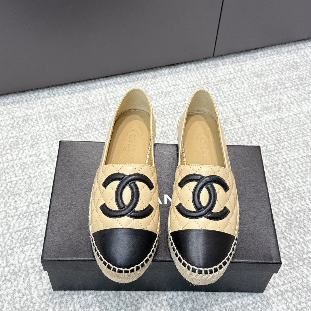 CC Espadrilles Black Beige Caflskin 653925