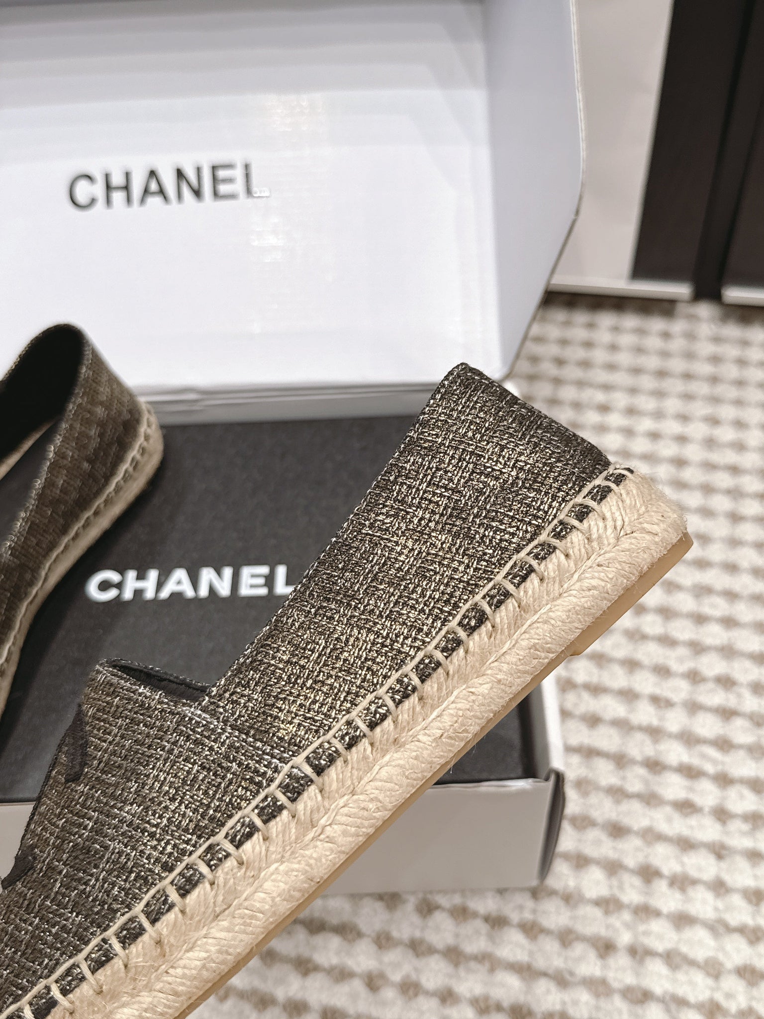 CC 26s Slip Ons Gold Bronze Fabric
