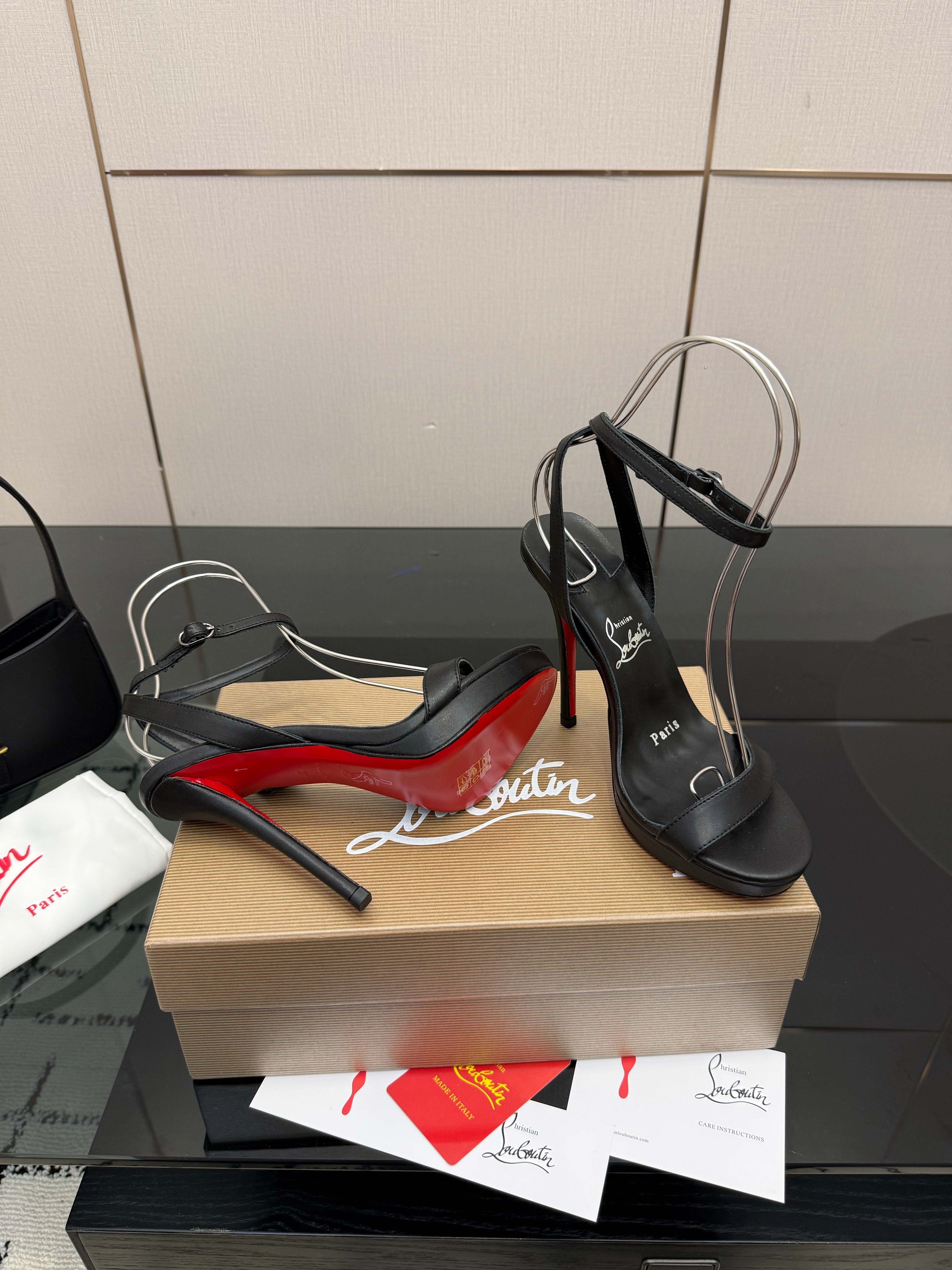 CL Miss Z Sandal 12cm Black Cowhide 828156