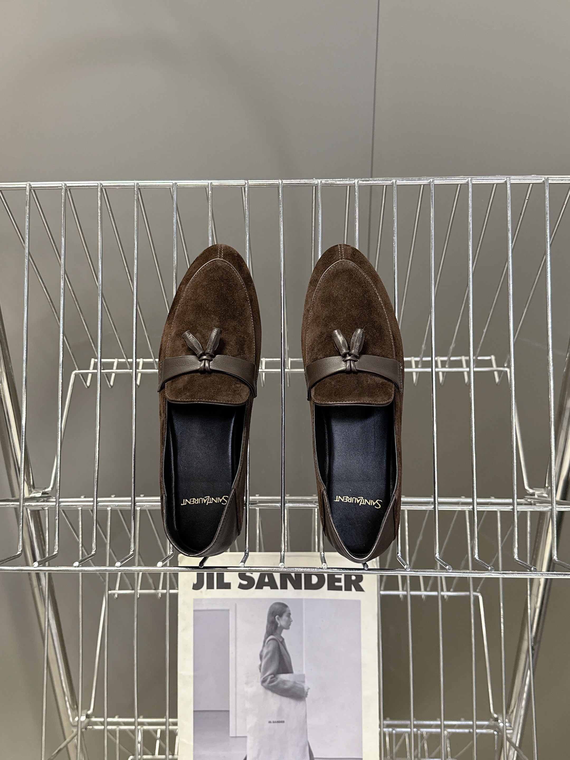 YSL 26s Loafer Dark Brown Leather 635582