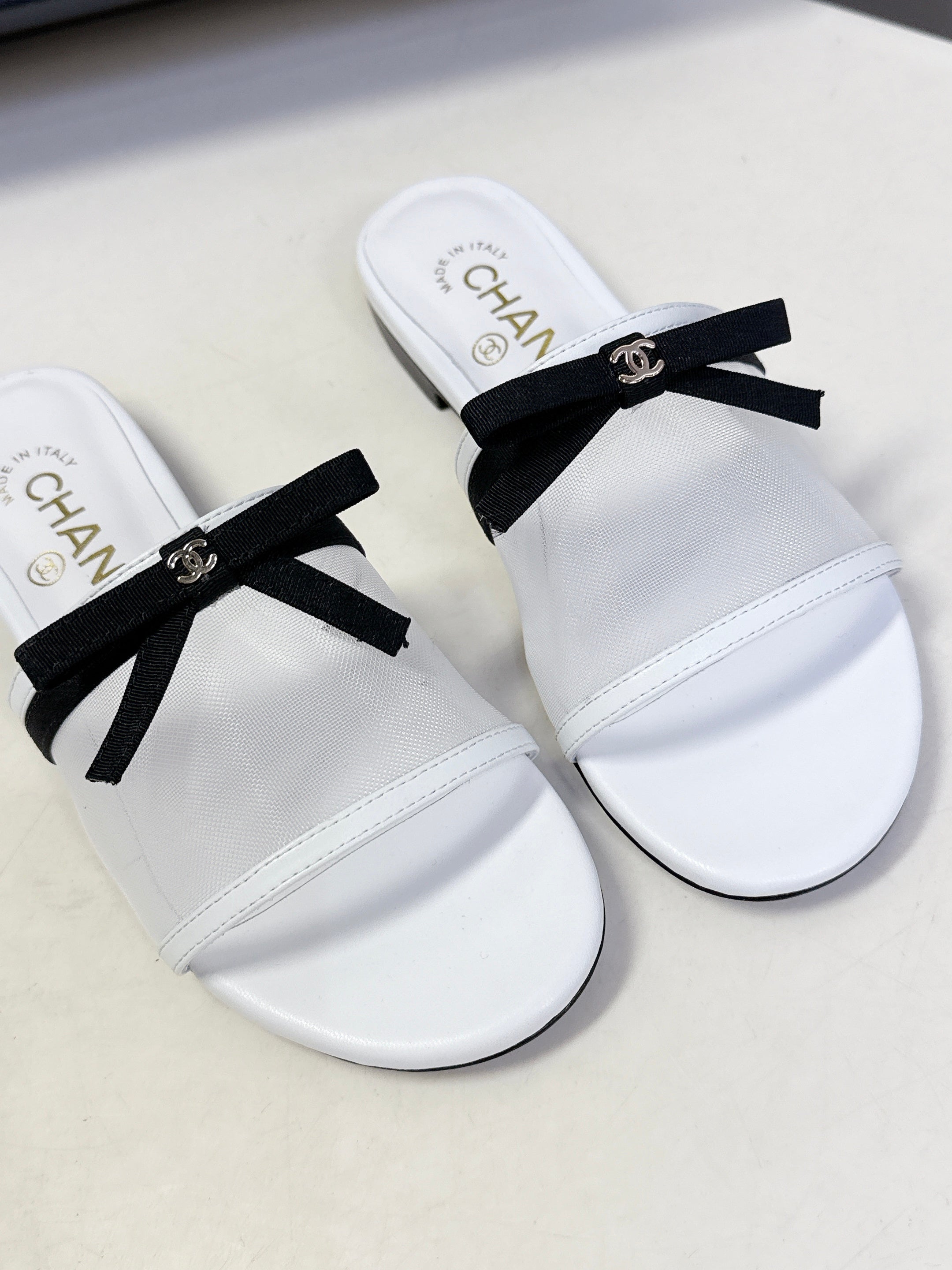 CC Spring Summer 2026 Mules White Mesh Lambskin 635500
