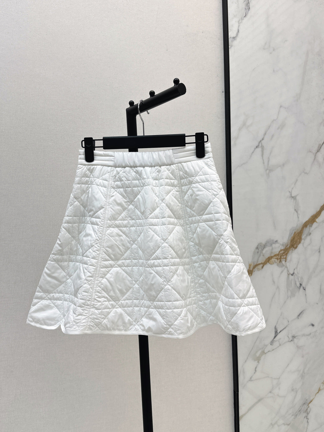 CD 25 Plaid Quilted Lapel Set White Cotton