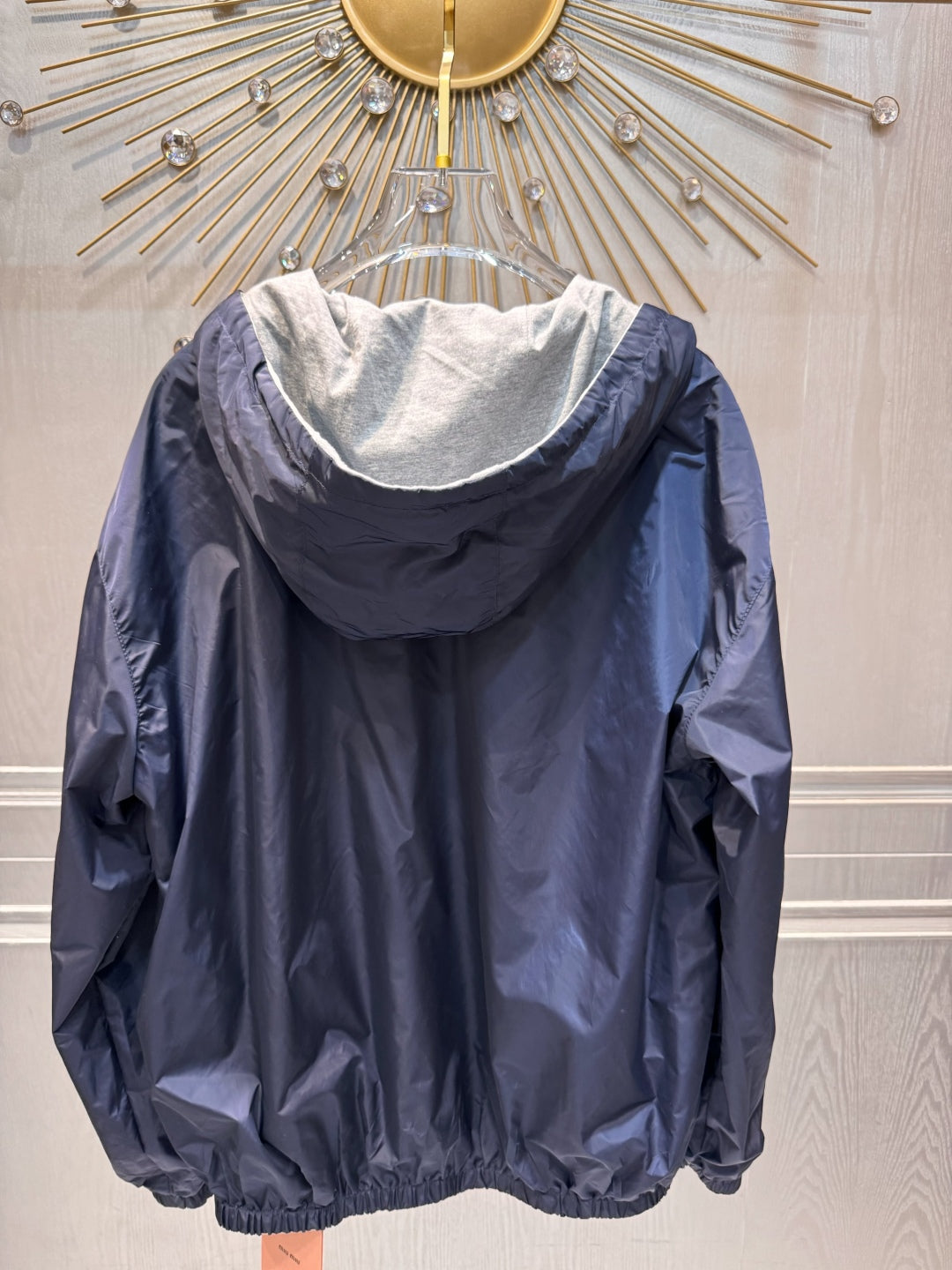 Miu Miu 25 Jacket Navy Blue Gray Cotton
