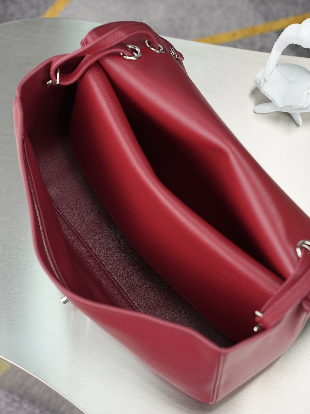 CC 26s Maxi Flap Bag 32cm Burugndy Calfskin SHW