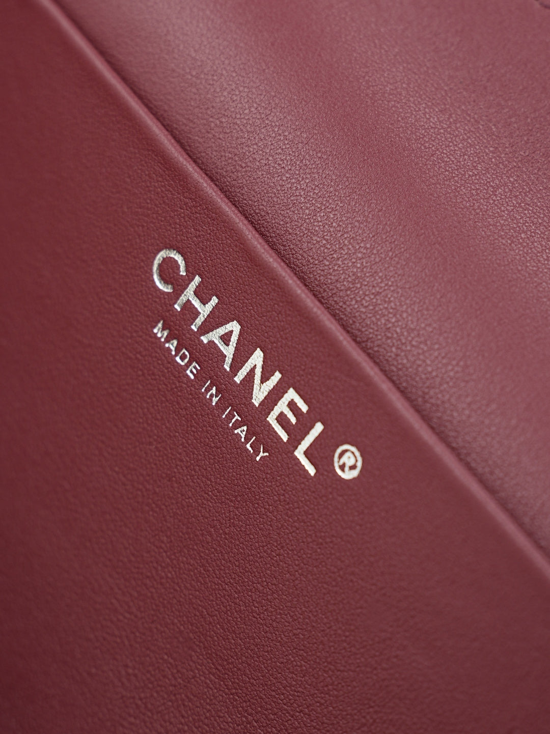 CC 26s Maxi Flap Bag 39cm Burugndy Calfskin SHW