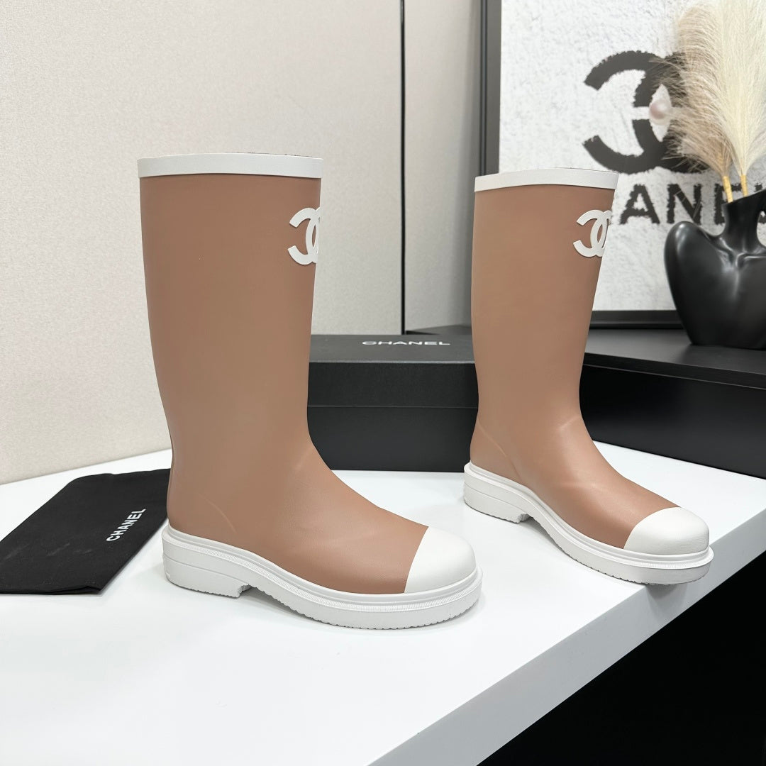 CC 26s Rain Boots Beige Rubber 927135