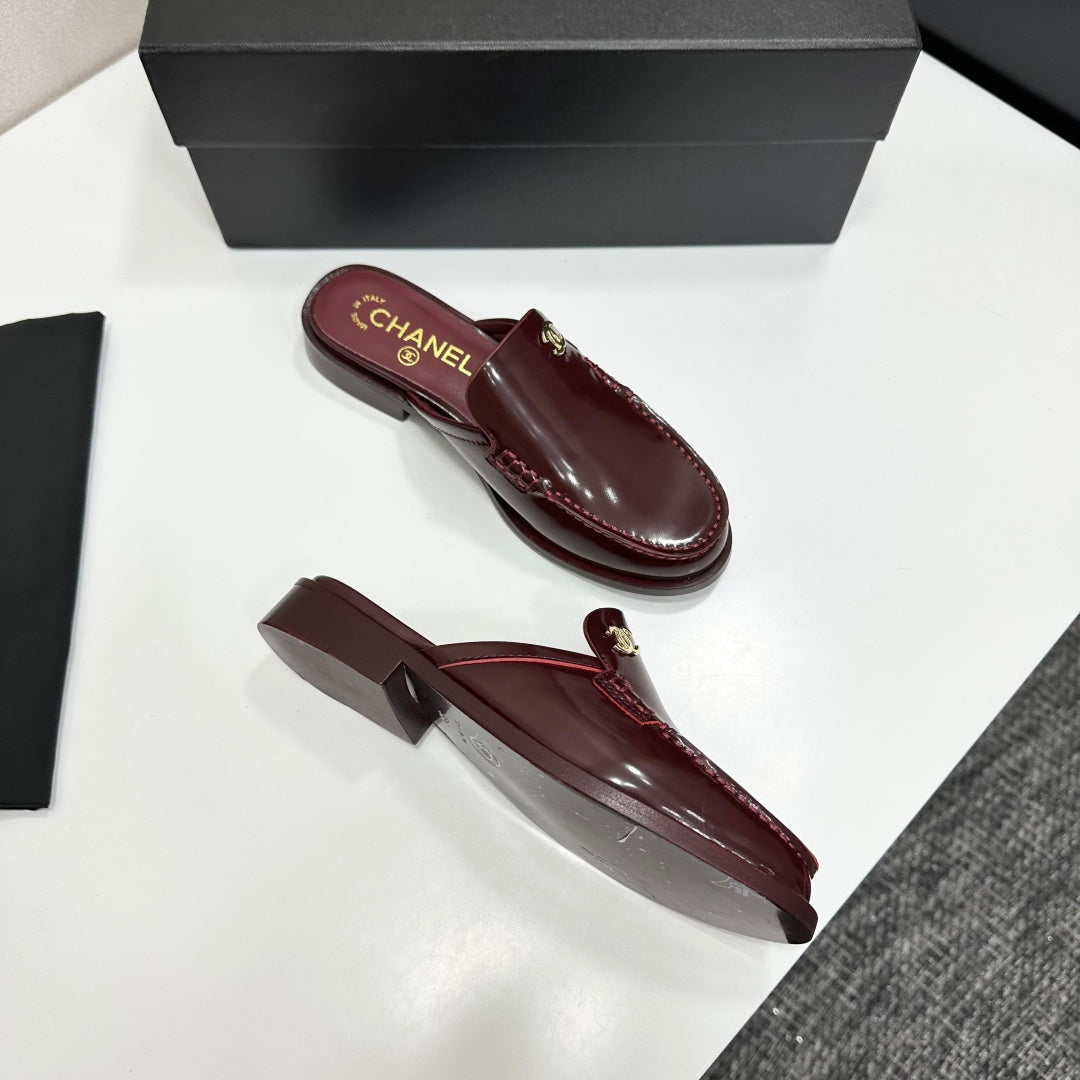 CC SS 2026 Pre Loafer Sandal Burgundy Calfskin 630476