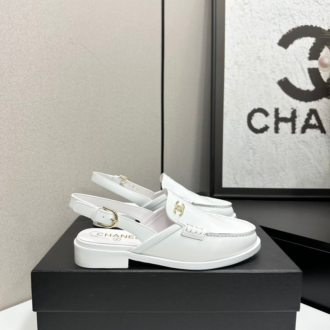CC SS 2026 Pre Slingbacks White Calfskin 630479