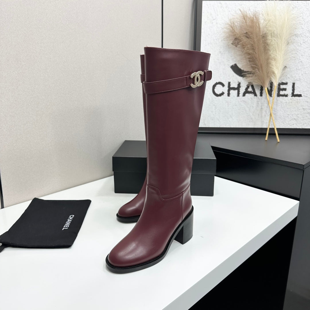 CC FW 2026 Long Boot Burgundy Cowhide 925683