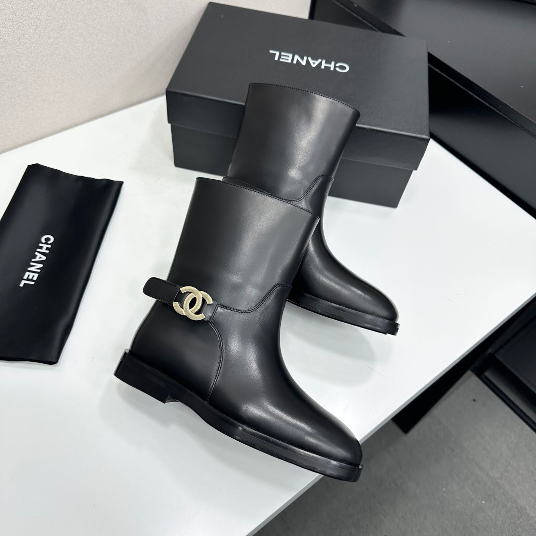 CC 26S Turnlock Botines 3cm Black Leather 109273