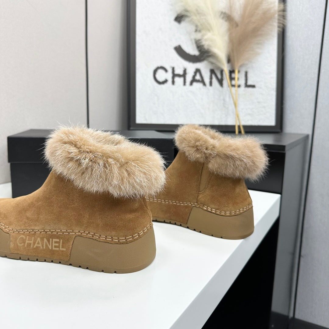 CC 26s Fur Boot Platform Tan Suede 145920