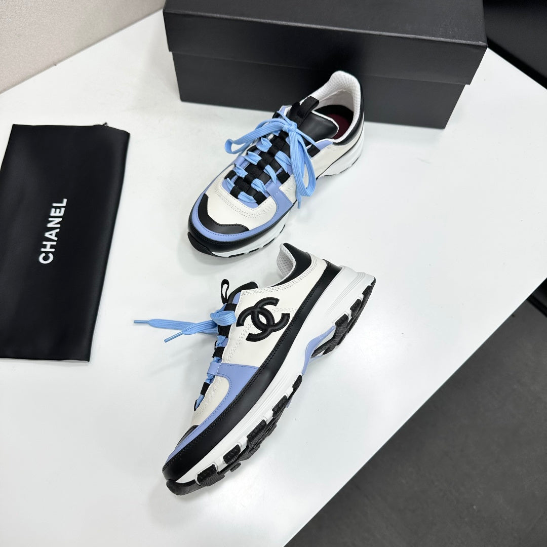 CC 26s Colorblock Platform Sneakers White Blue Leather 145704