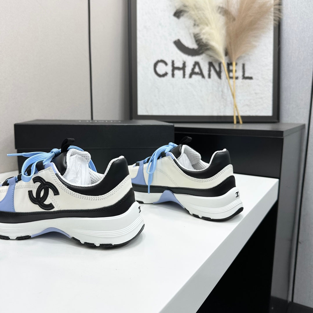 CC 26s Colorblock Platform Sneakers White Blue Leather 145704