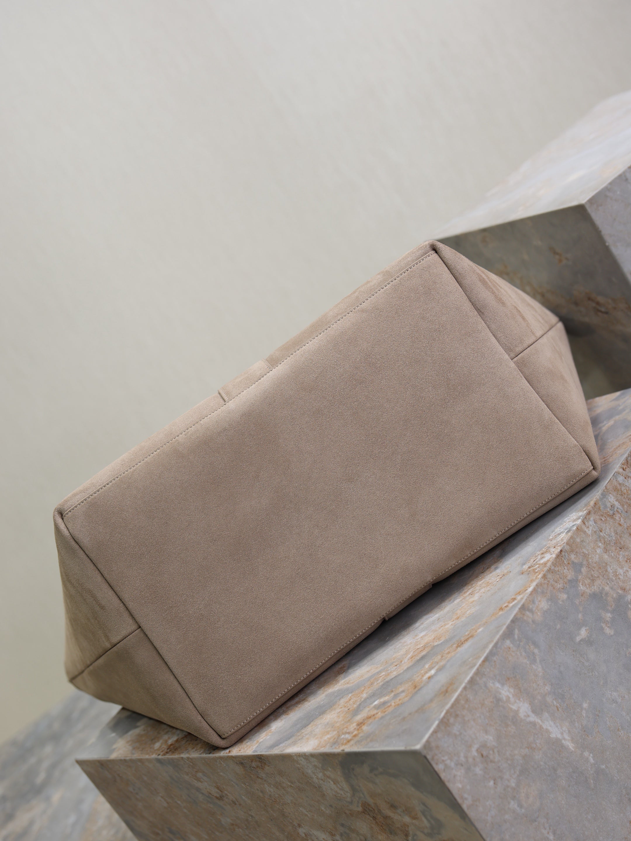 Prada Y Tote Bag Gray Suede