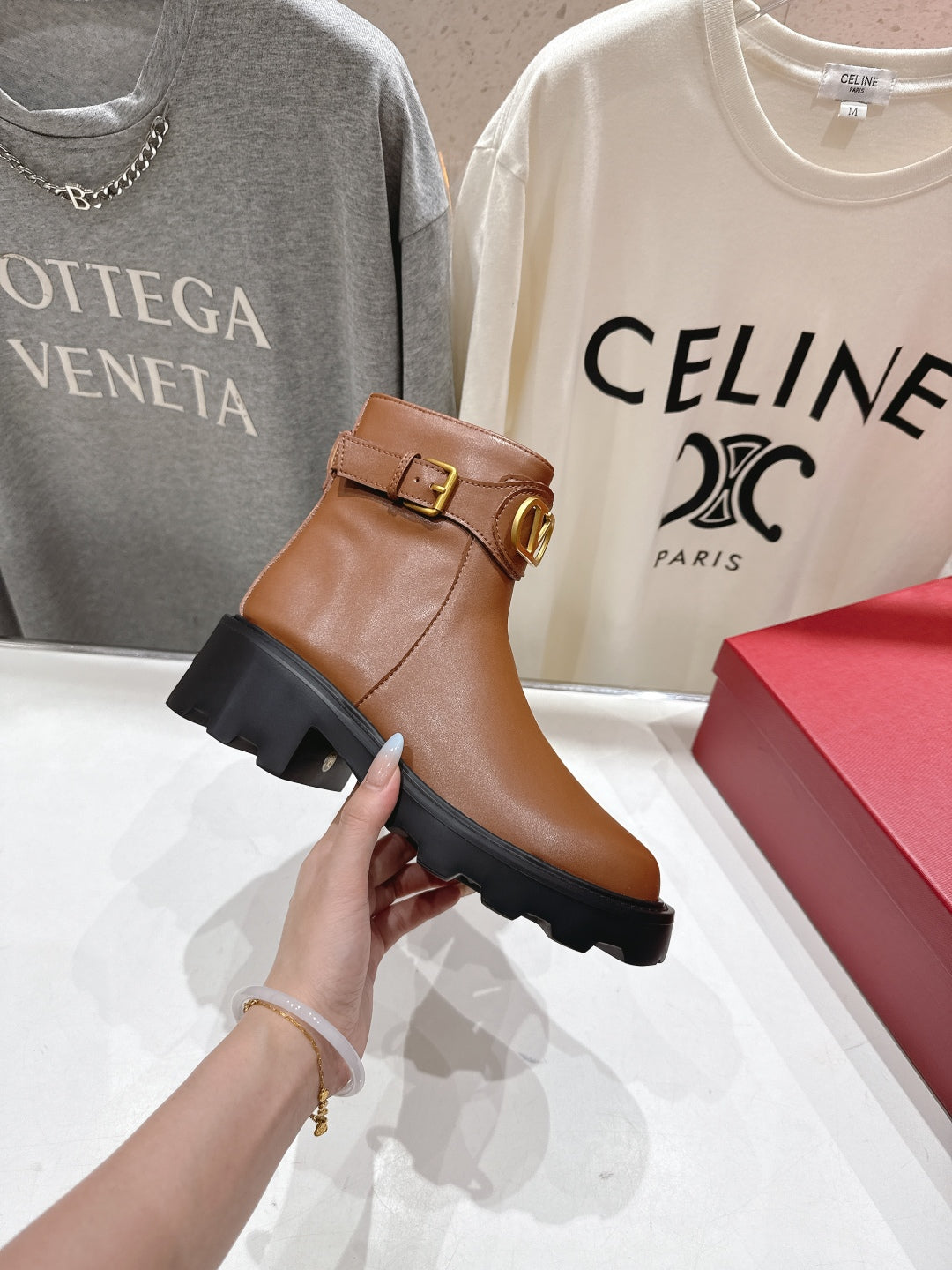 VT short boots brown calfskin 174441
