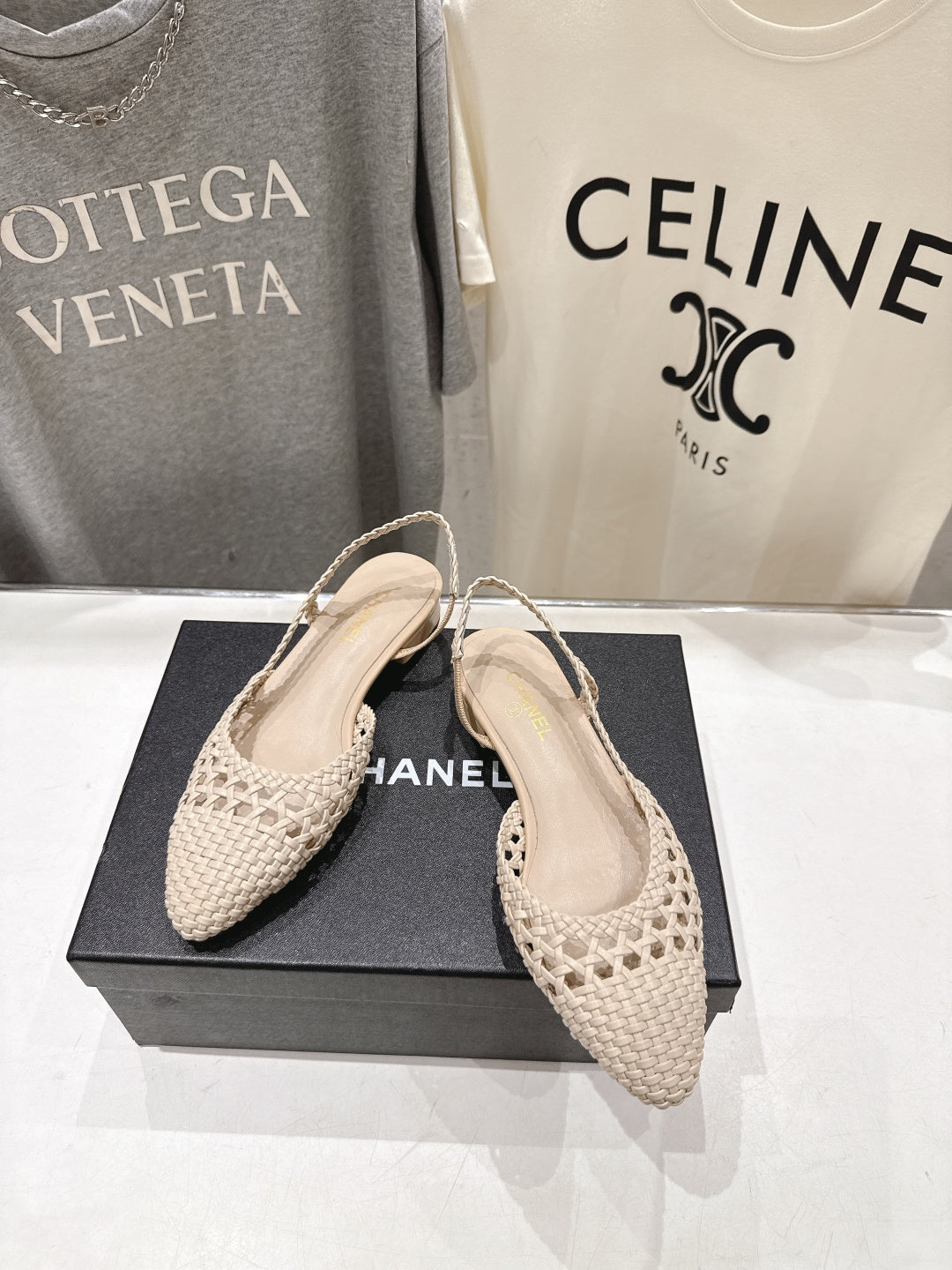 CC 26s Slingback Flat Beige Distinct Woven 888092