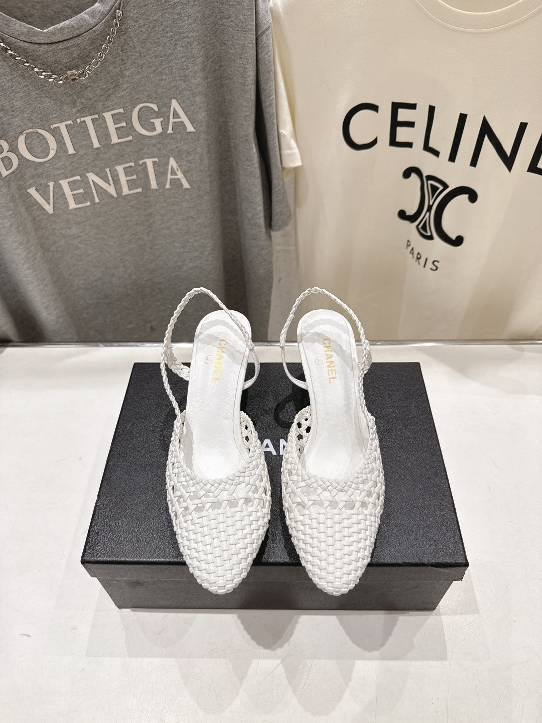 CC 26s Slingback 6.5cm White Distinct Woven 888096