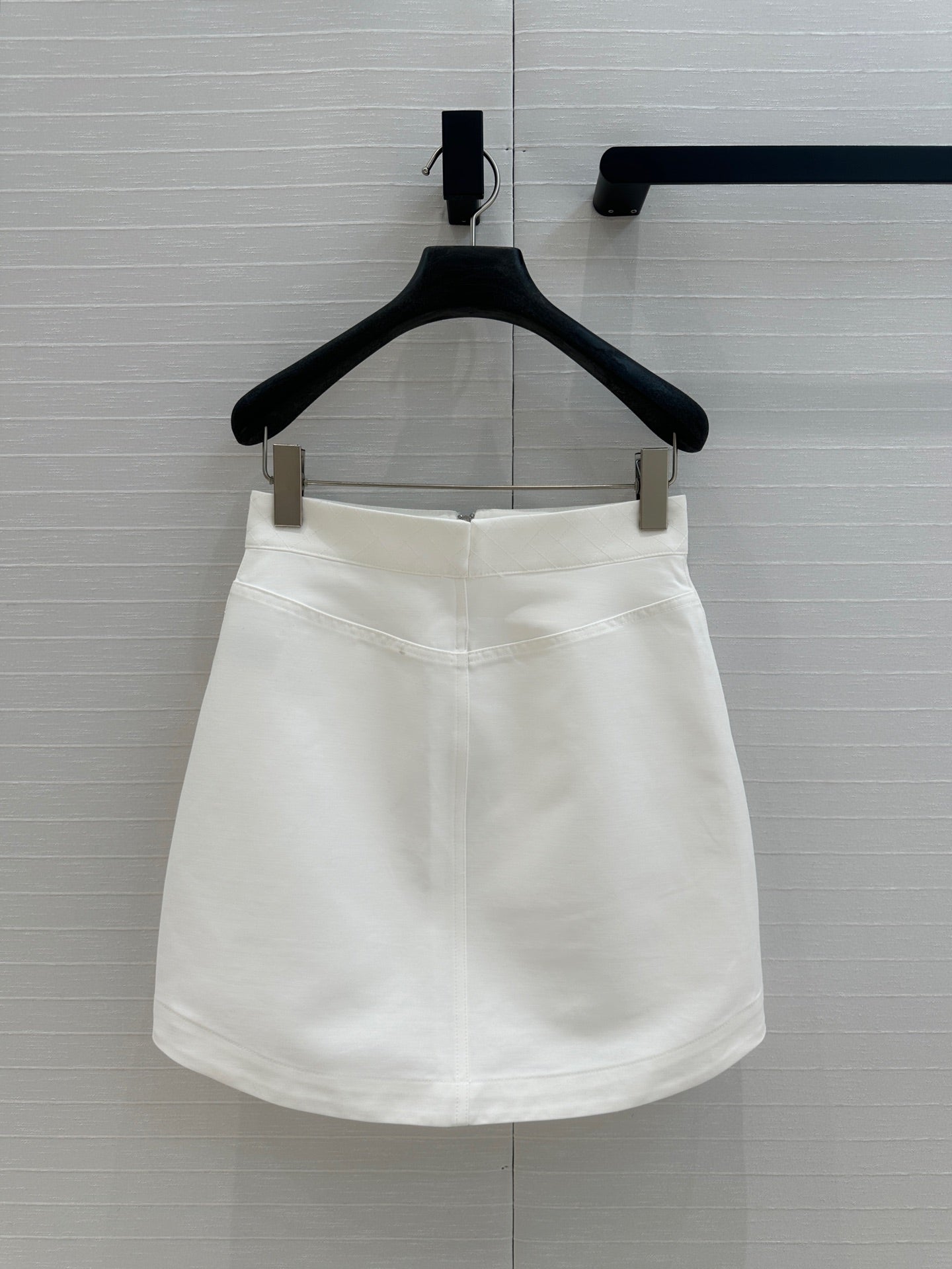 Hm 25 Zippered Skirt White Cotton