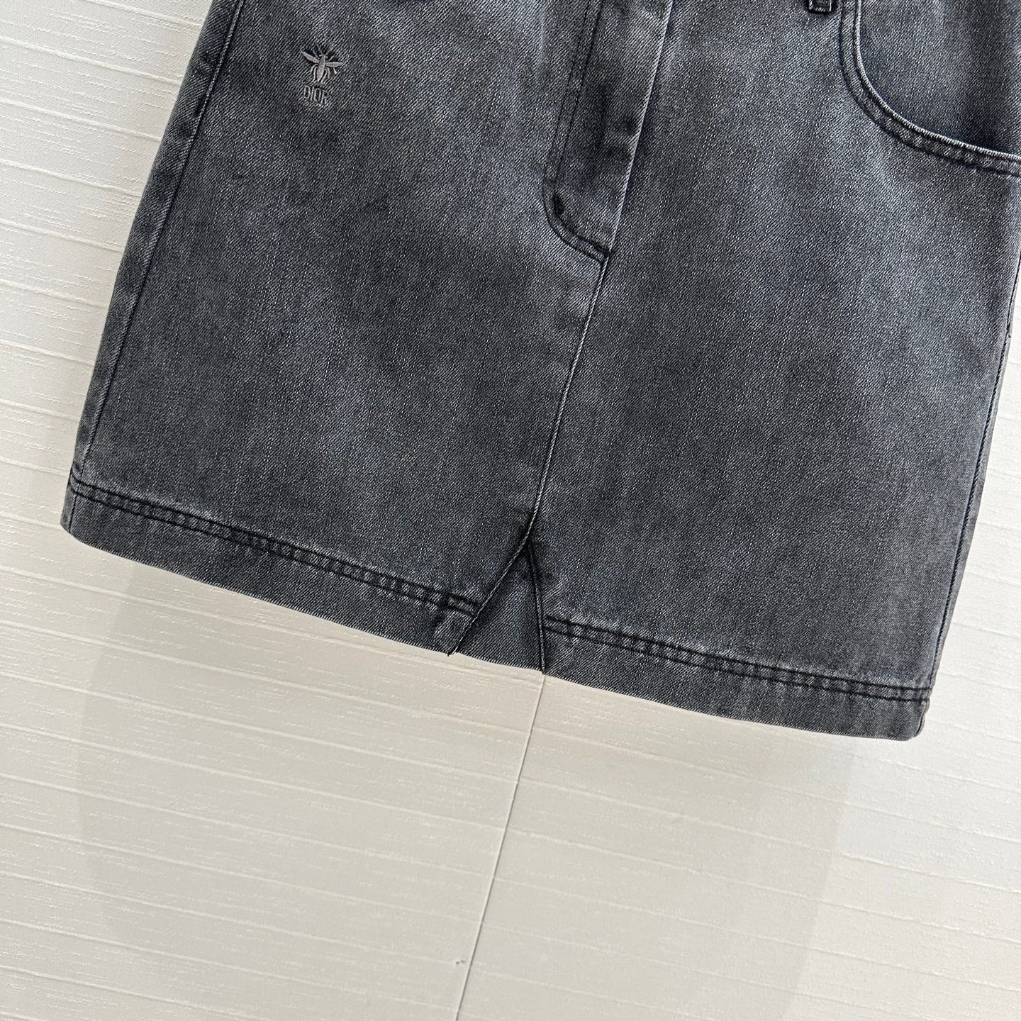 CD Short Skirt Black Cotton