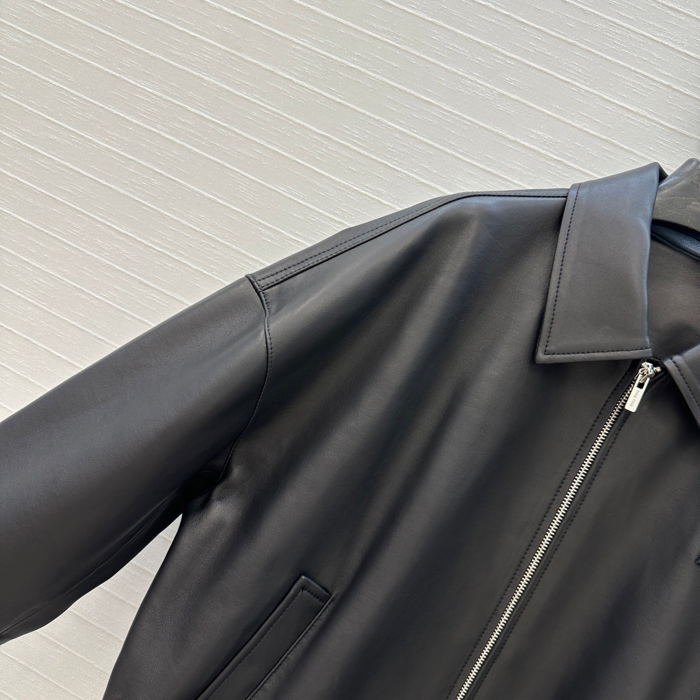 Miu Miu 25 Jacket Black Lambskin
