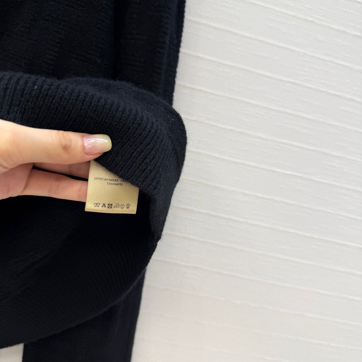 HM Jacquard Pullover Knit Sweater Black Cashmere 402941