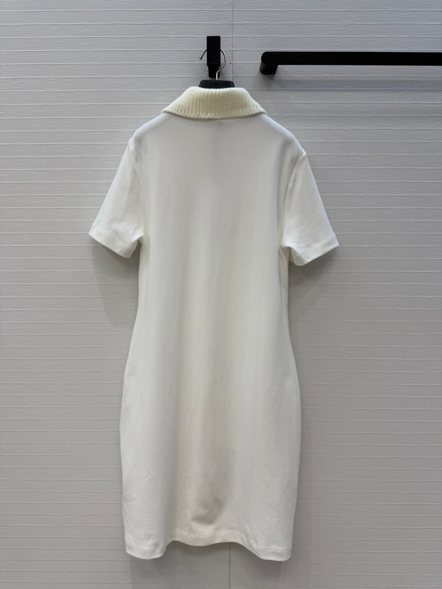 Moncler 26s Piqué Polo Dress White Cotton 402926