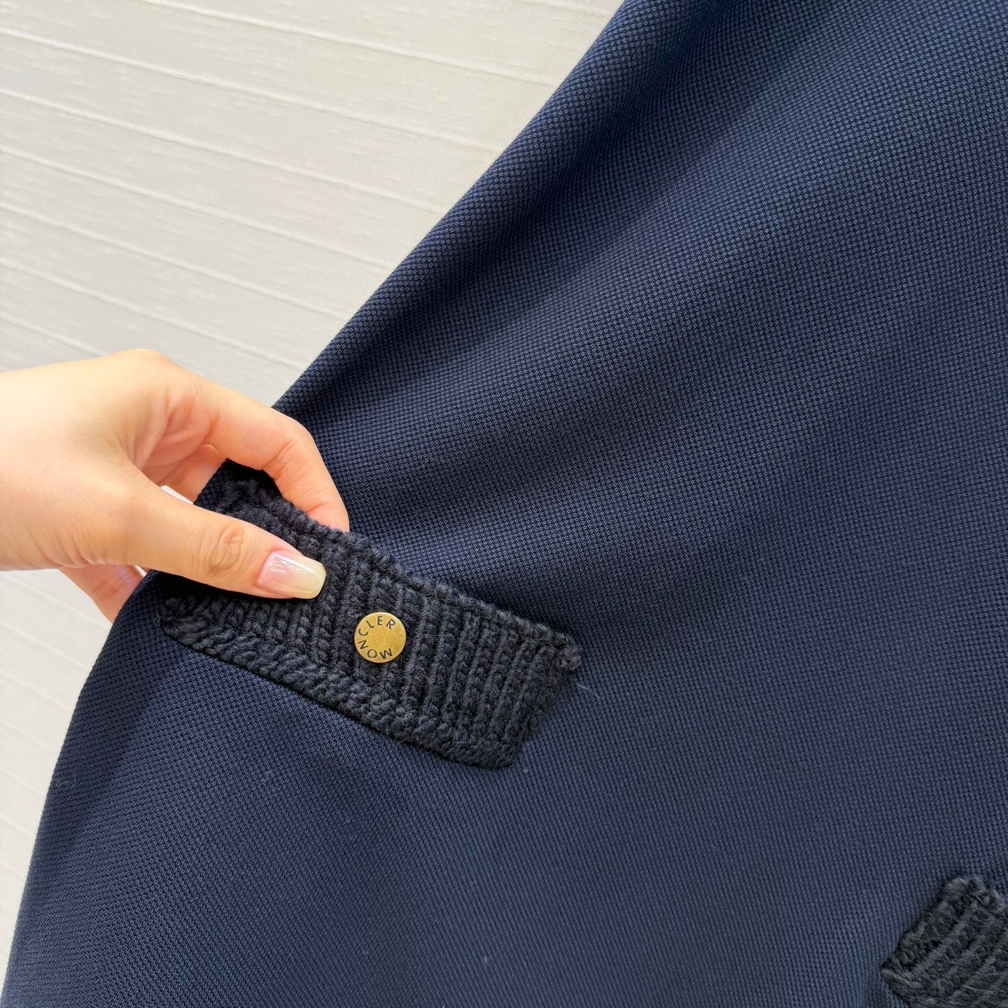 Moncler 26s Piqué Polo Dress Navy Blue Cotton 402928