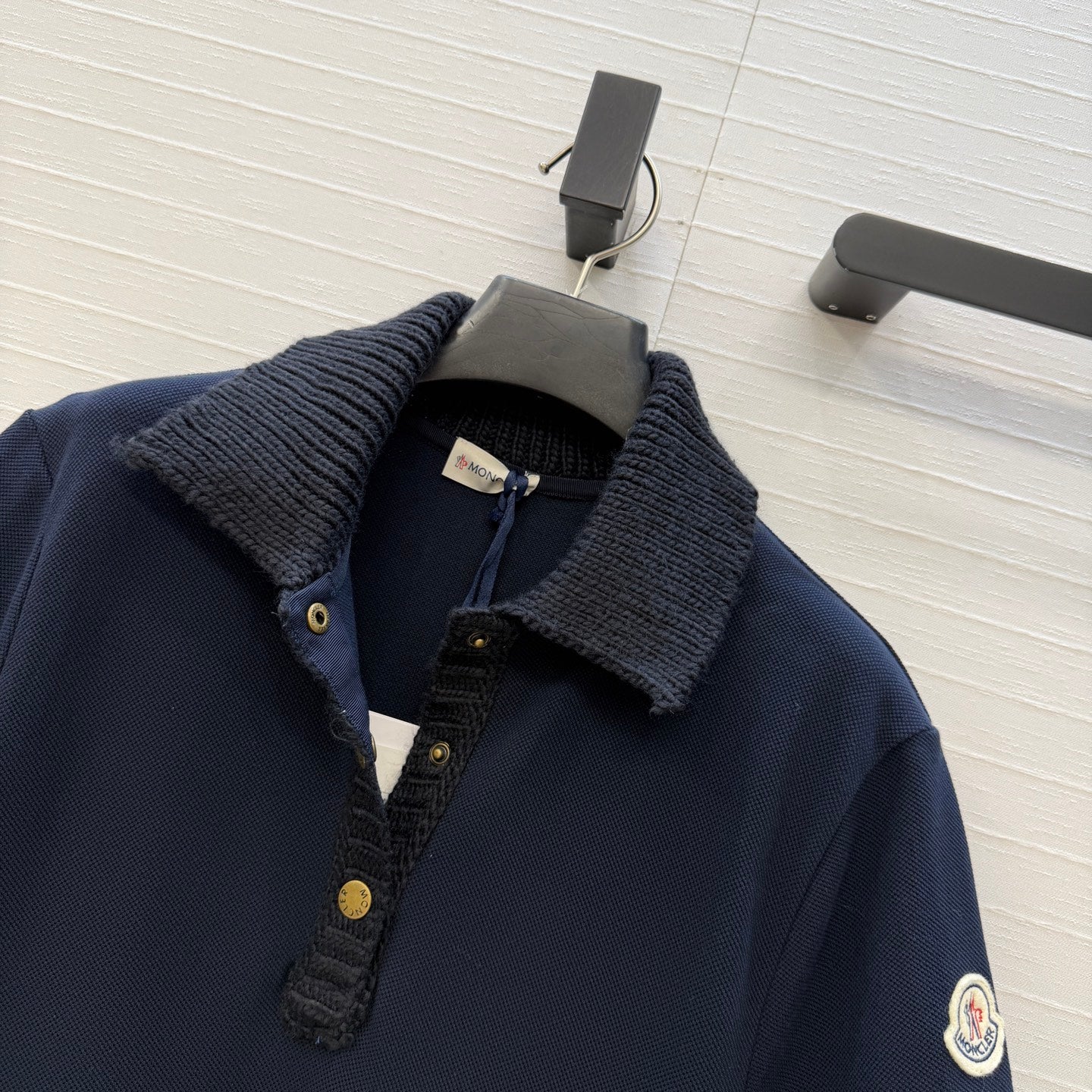 Moncler 26s Piqué Polo Dress Navy Blue Cotton 402928