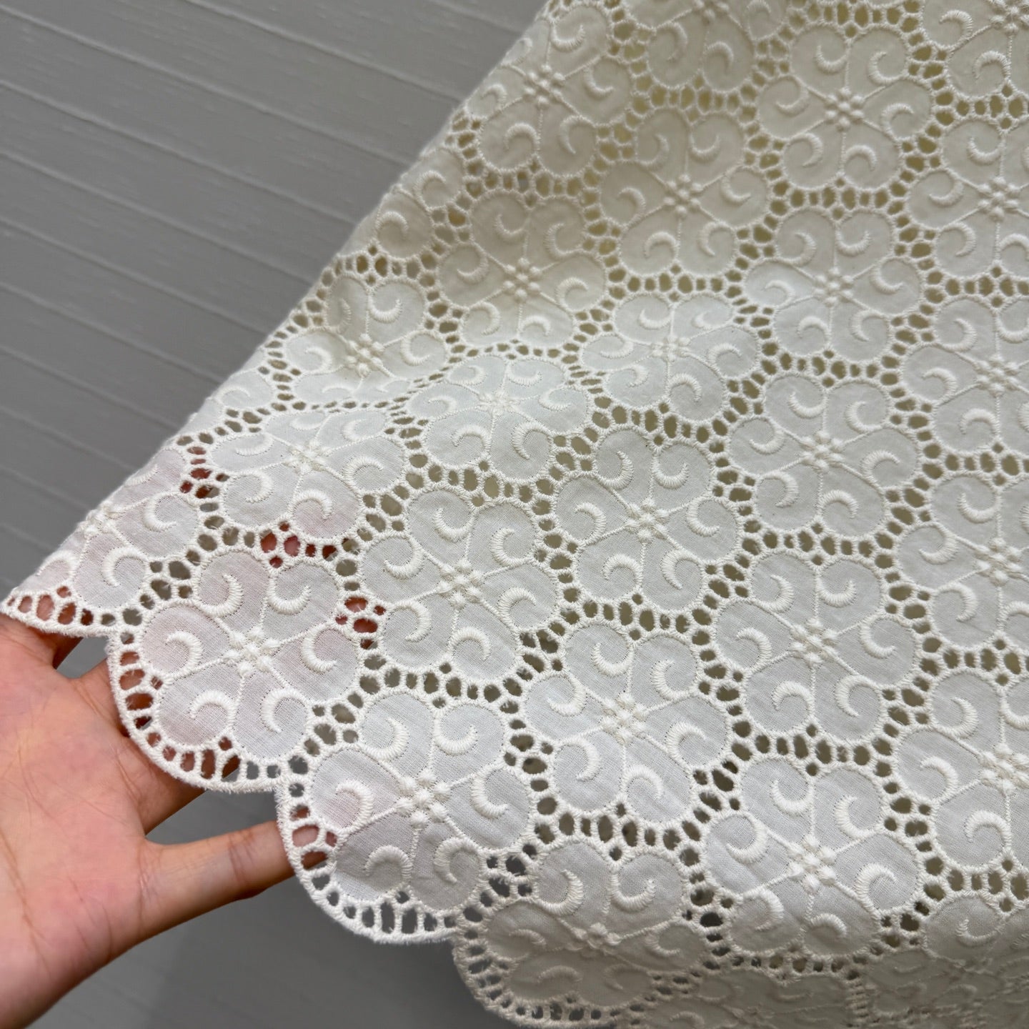Valentino 26s Skirt Intricate Lace White Cotton 402900