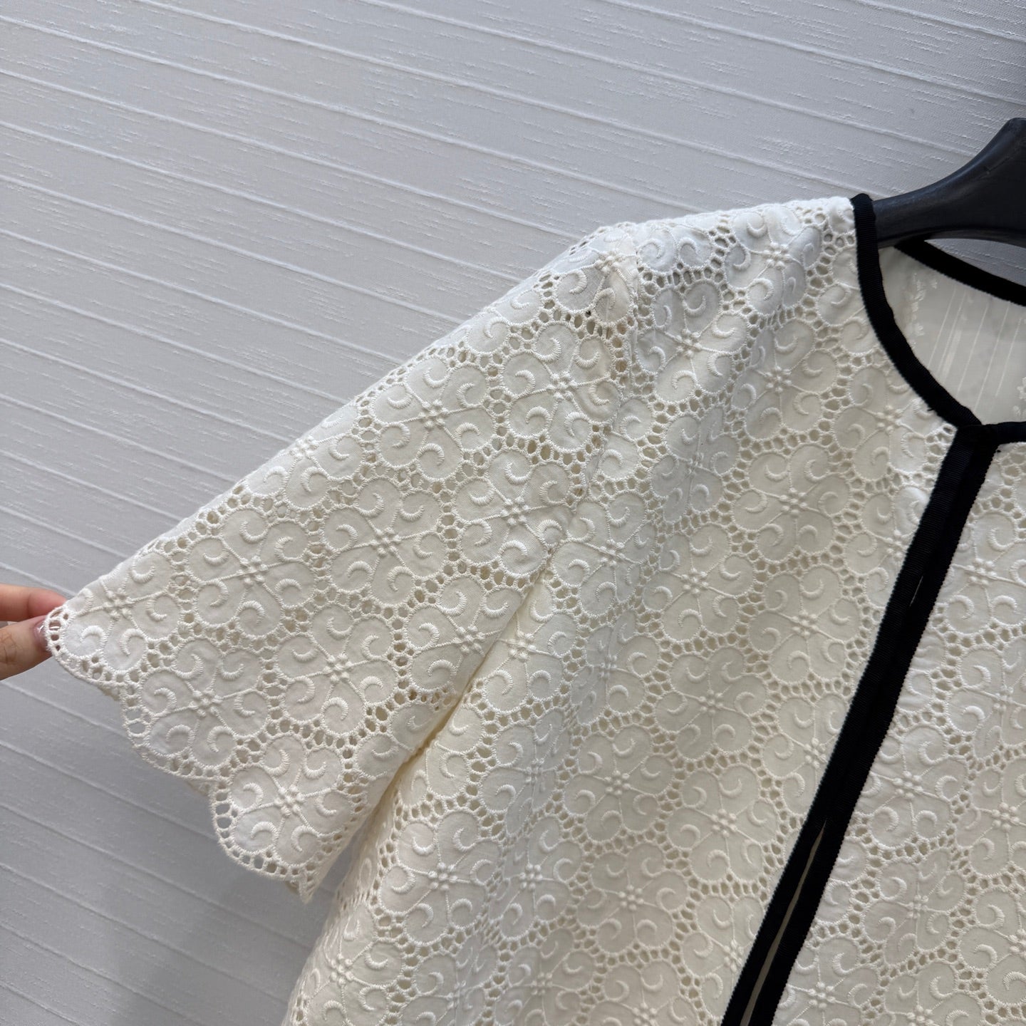 Valentino 26s Jacket Intricate Lace White Cotton 402903