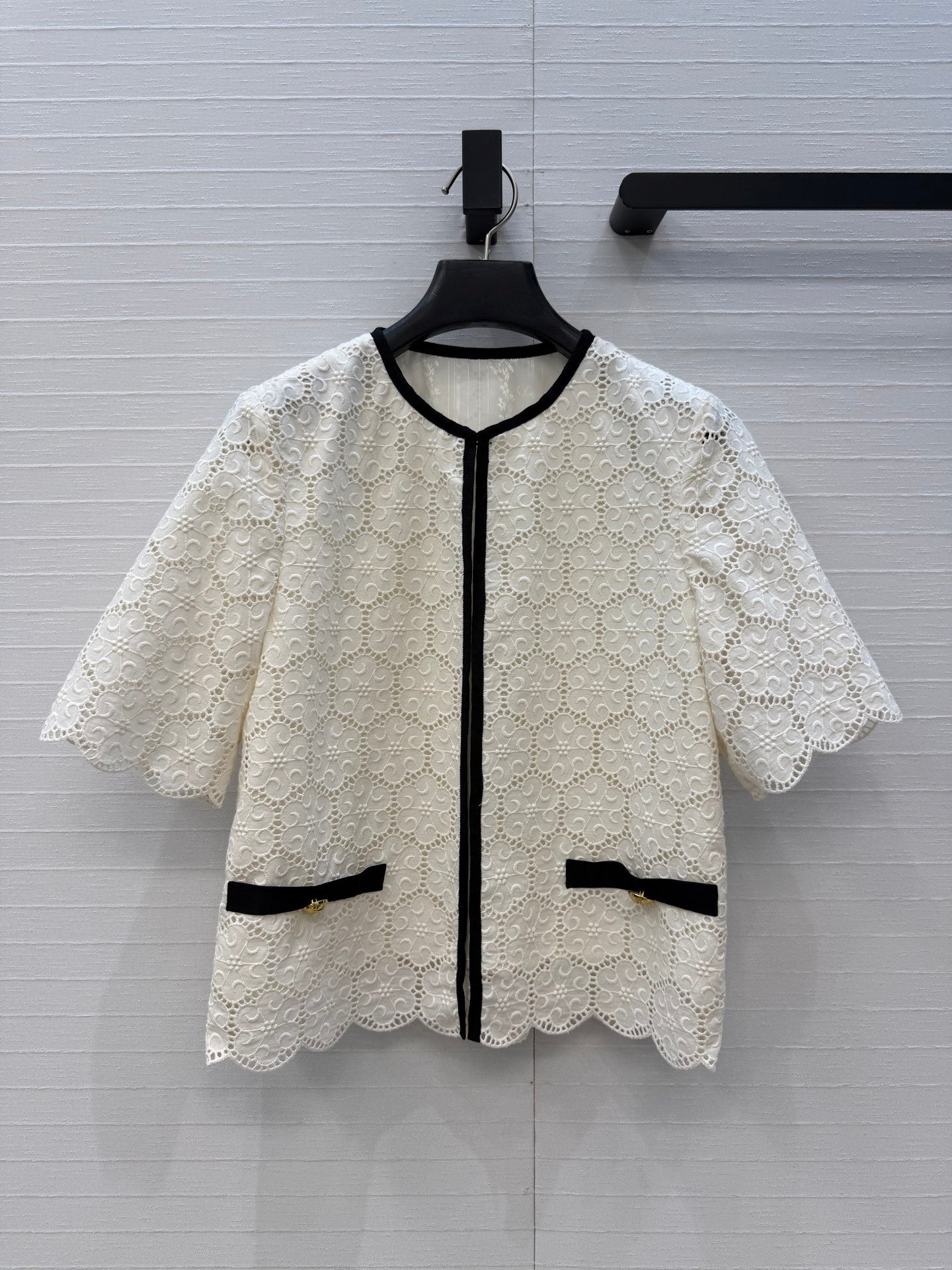Valentino 26s Jacket Intricate Lace White Cotton 402903