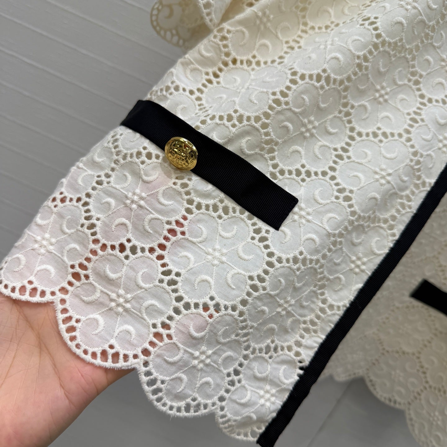 Valentino 26s Jacket Intricate Lace White Cotton 402903