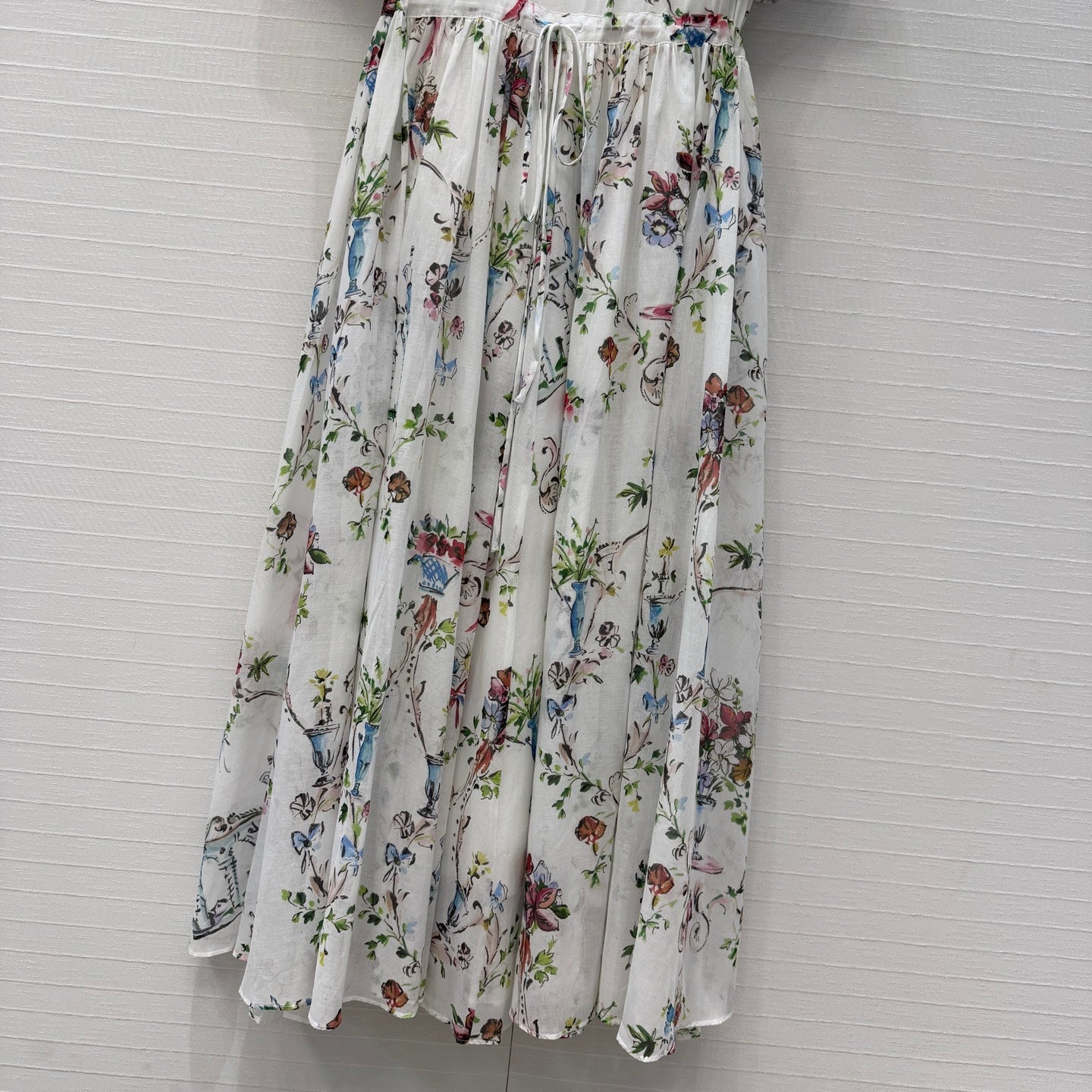 CD 26s Dioriviera Midi Shirt Dress White Cotton 402897