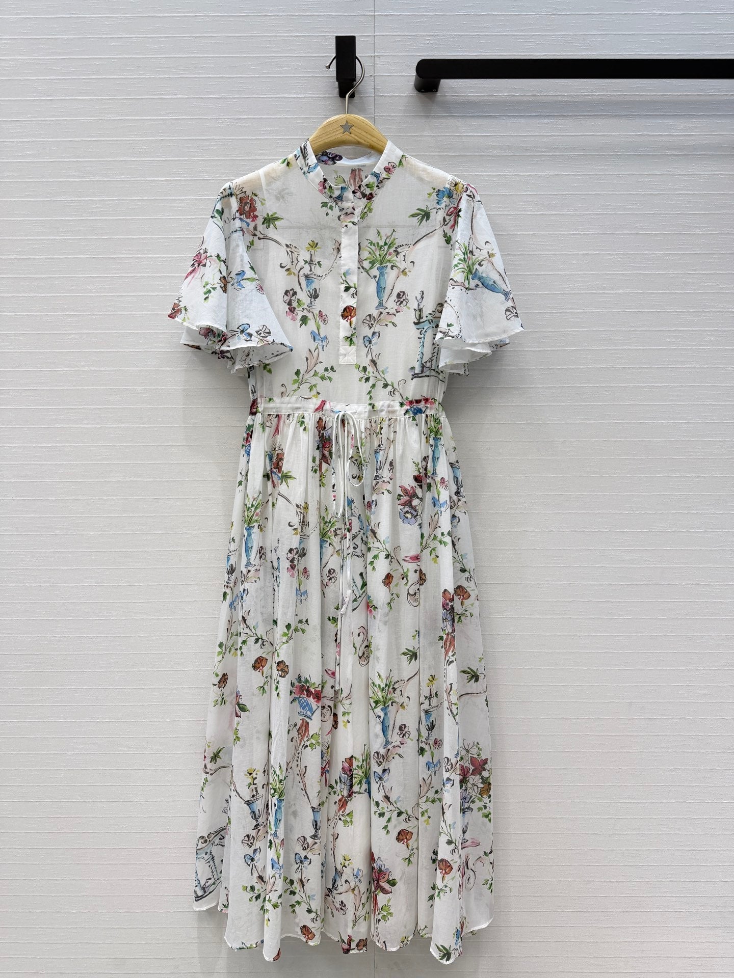 CD 26s Dioriviera Midi Shirt Dress White Cotton 402897