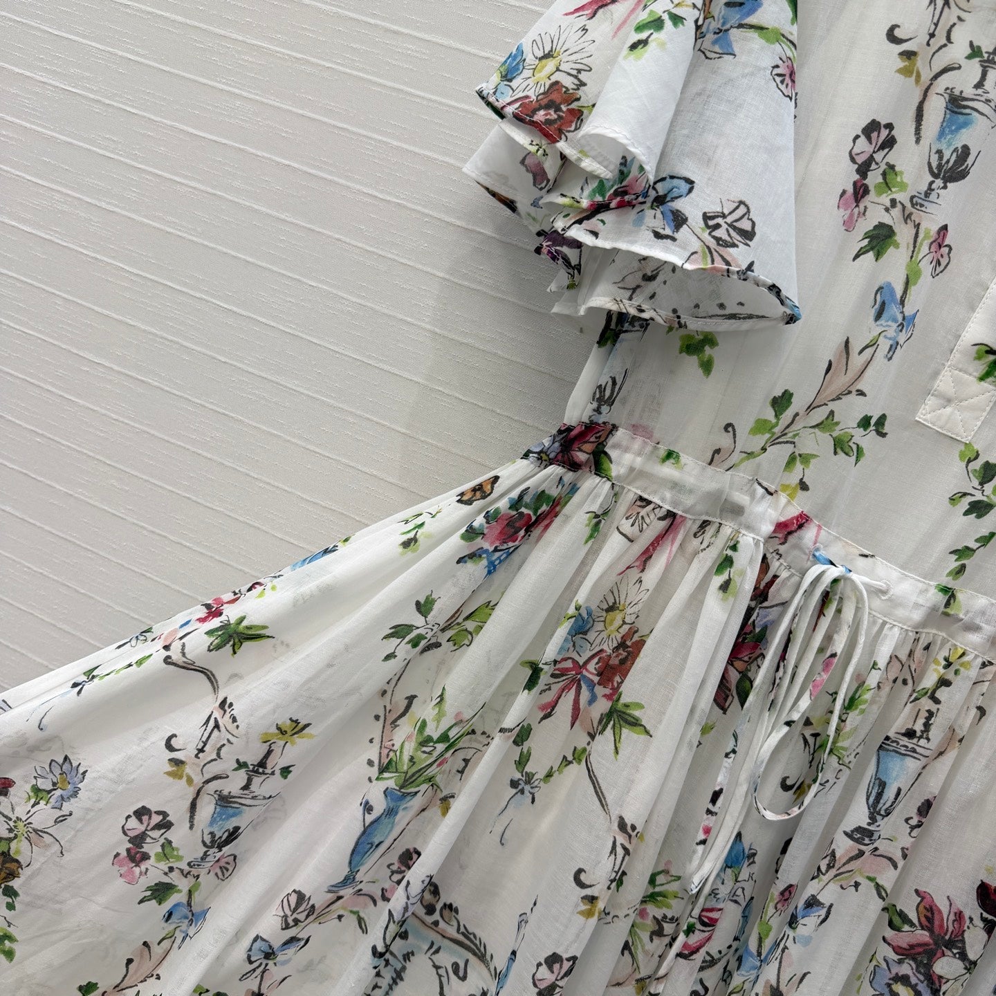 CD 26s Dioriviera Midi Shirt Dress White Cotton 402897