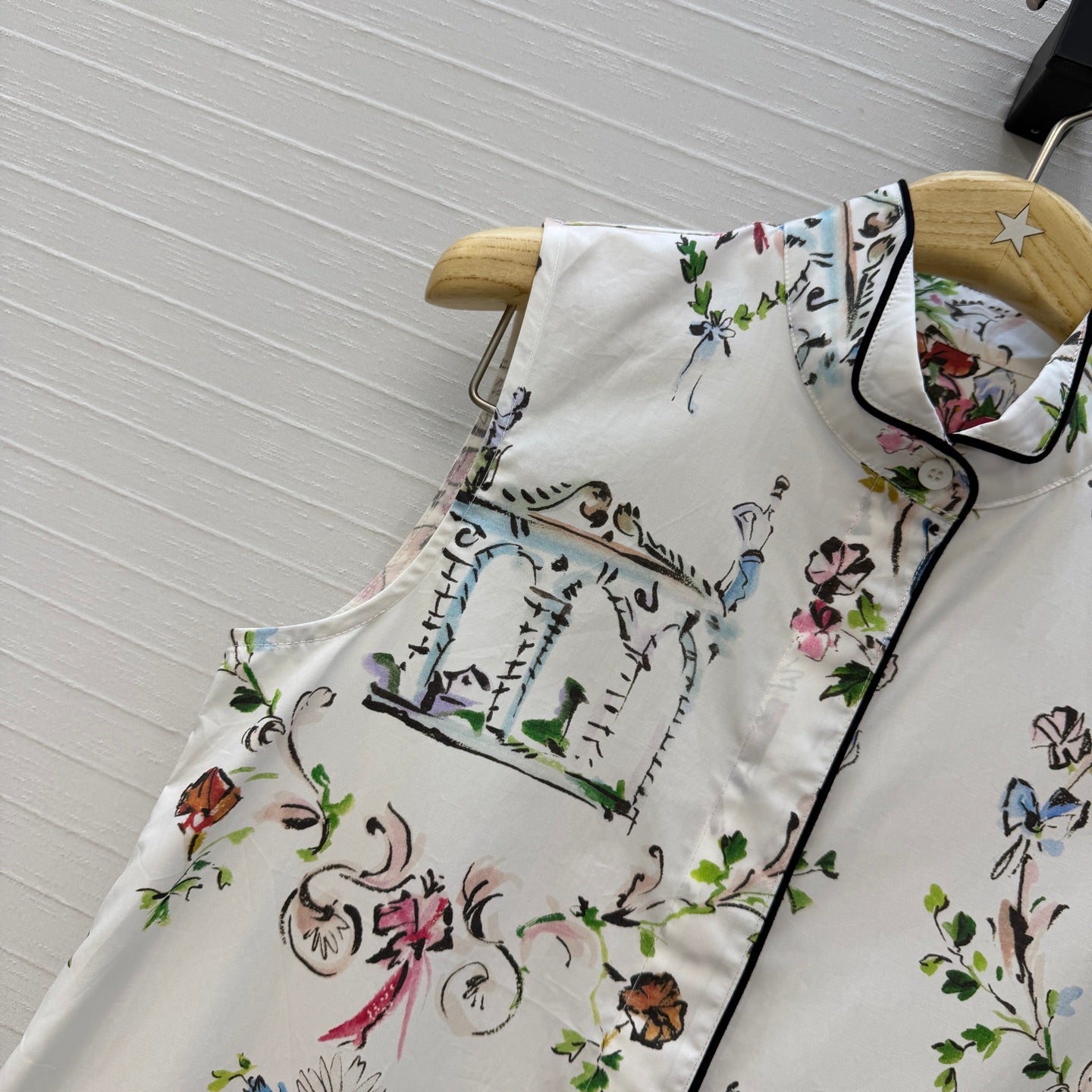 CD 26s Dioriviera Short Flared Dress White Cotton 402894