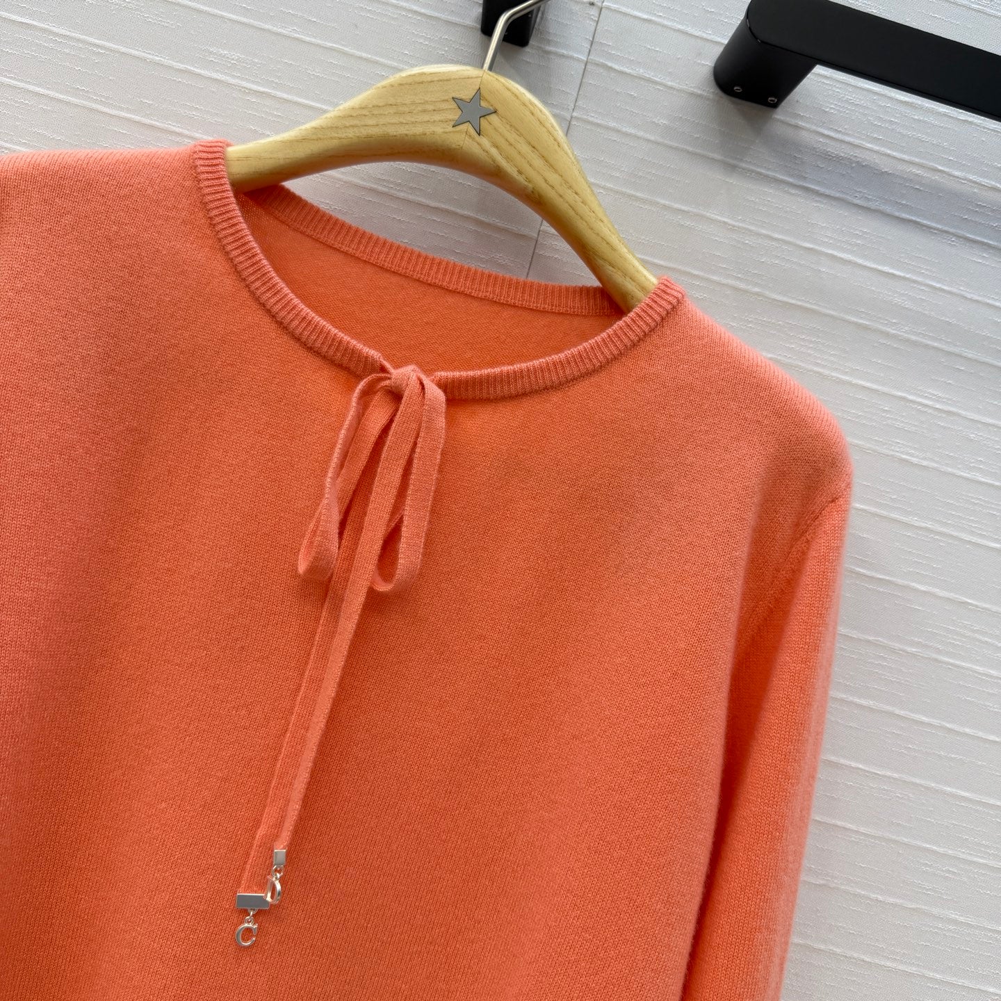CD Tie-neck Sweater Pink Cashmere 402876