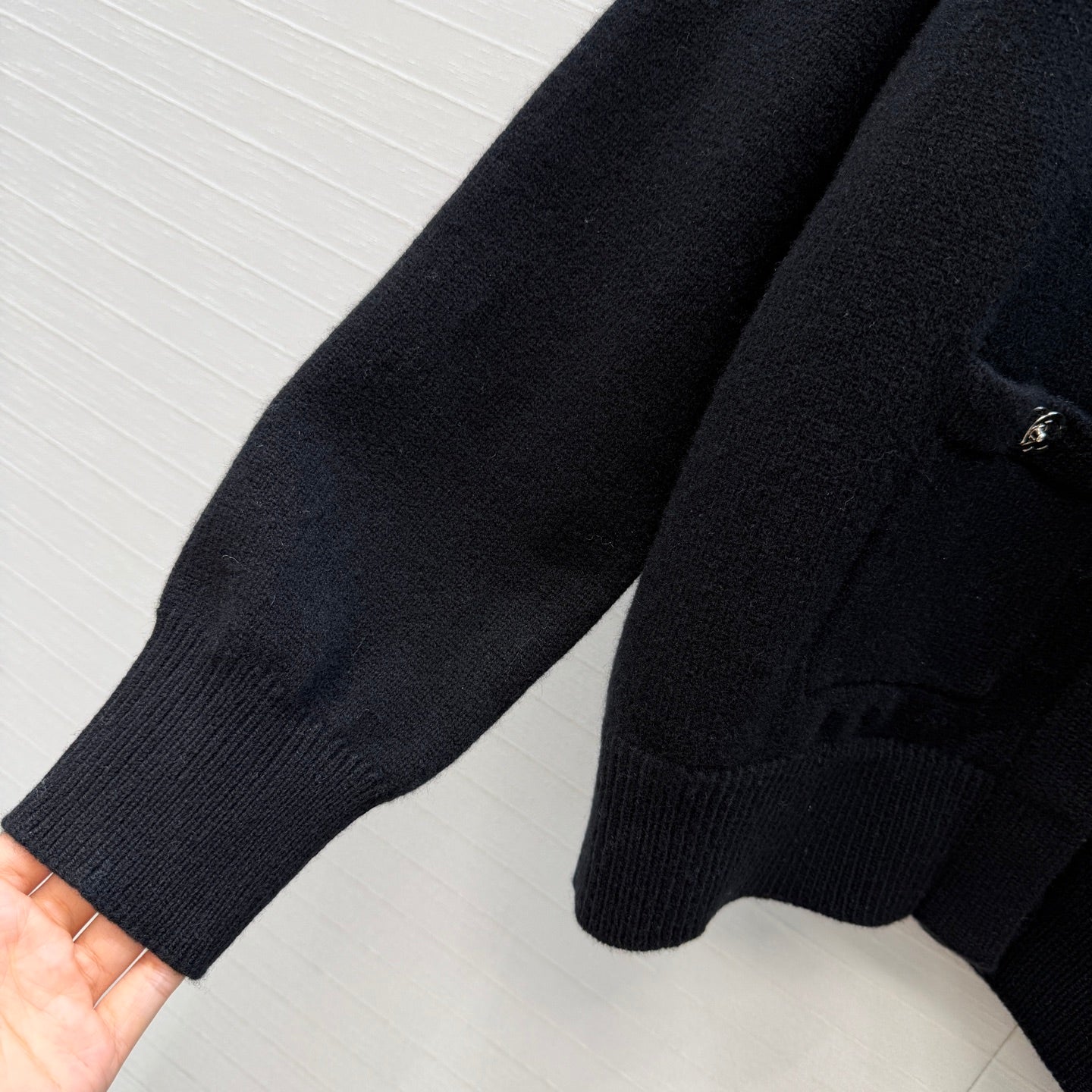 CC FW 26s Cardigan Black Cashmere Wool 414705