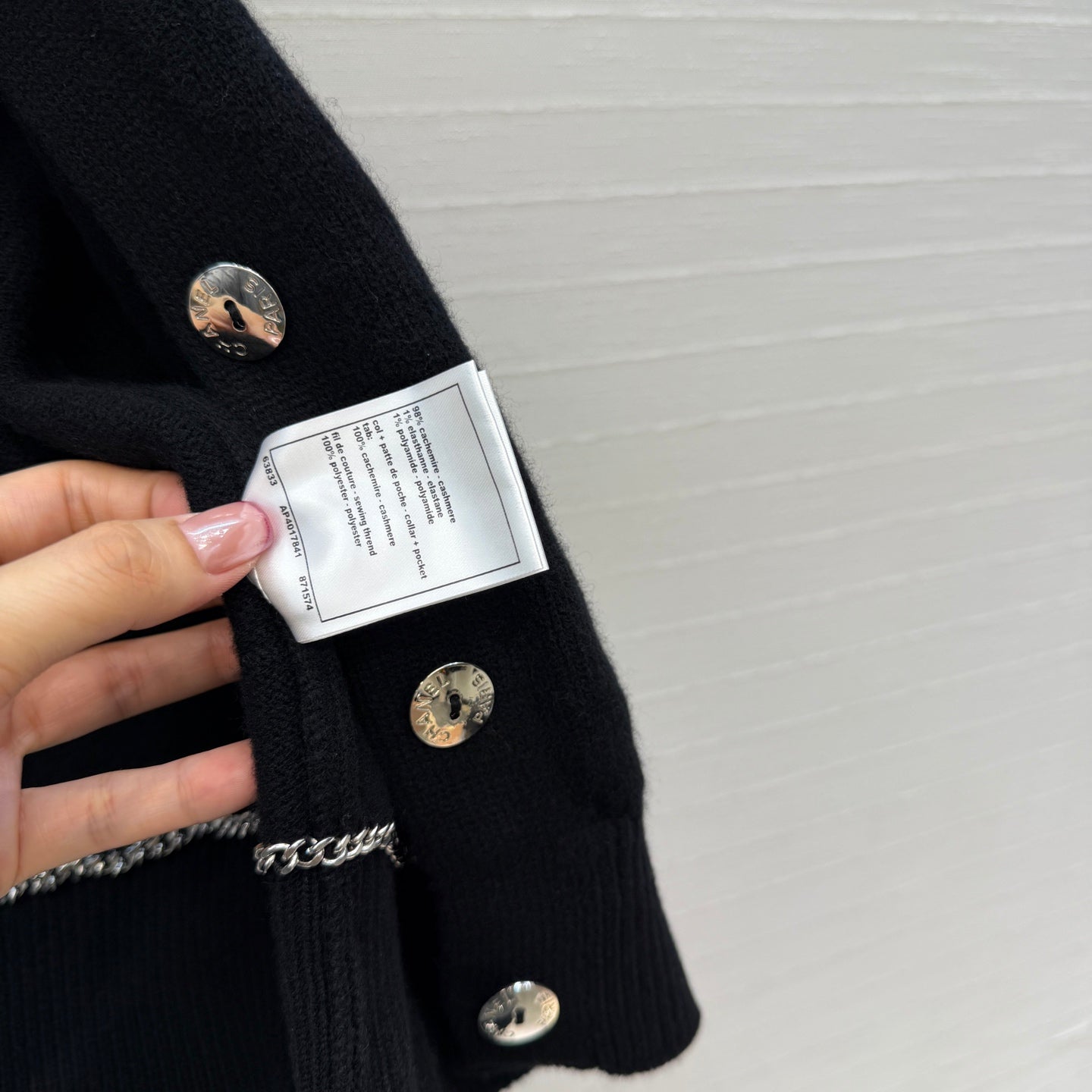 CC FW 26s Cardigan Black Cashmere Wool 414705