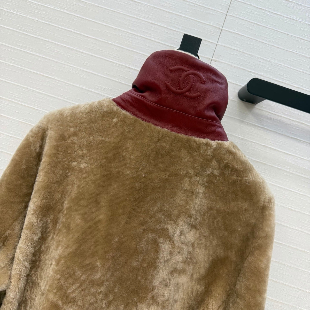 Chanel 26S Belted Shearling Jacket 440448